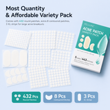 Pellure Acne Patch Variety Pack — 443 Count, 5 Sizes